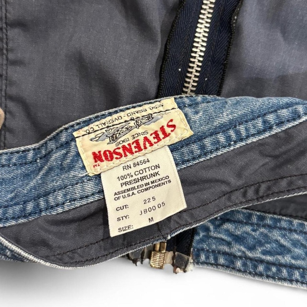 Deadstock Vintage Stevenson Aero Brand Overall Co denim halter crop top bralette - Picture 3 of 3
